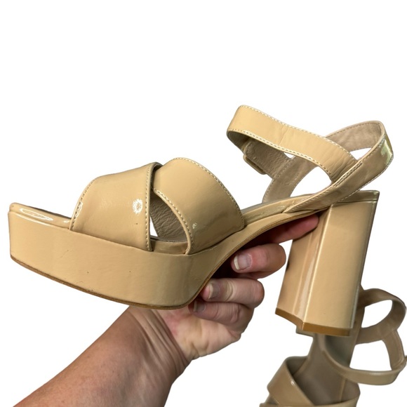 Jeffrey Campbell Amma Platform Slingback Sandal, size 9.5, NWOB, NUDE - Picture 8 of 15